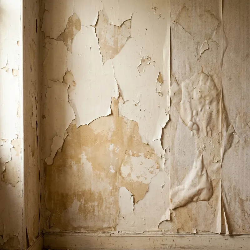 Peinture qui cloque sur un mur humide